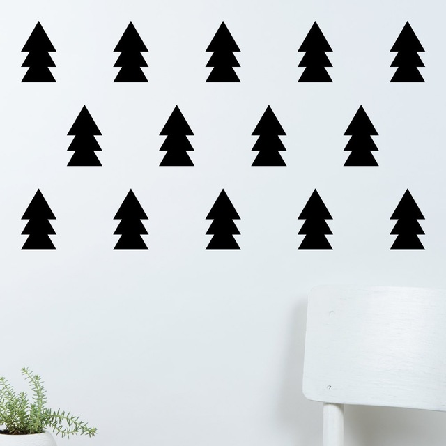 640x640 Special Christmas Tree Silhouette Cute Wall Stickers Home Children