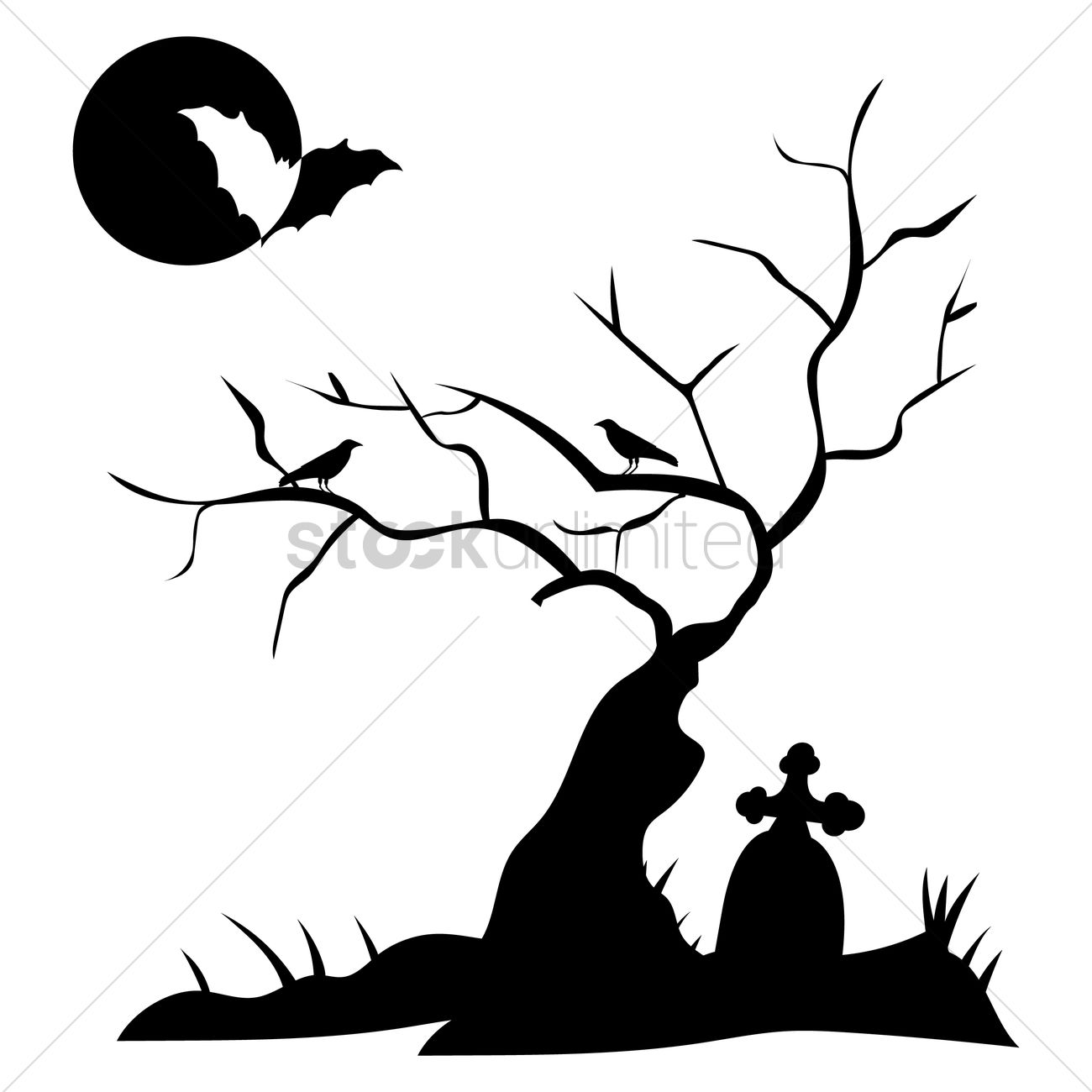 1300x1300 Crow Clipart Tree Silhouette