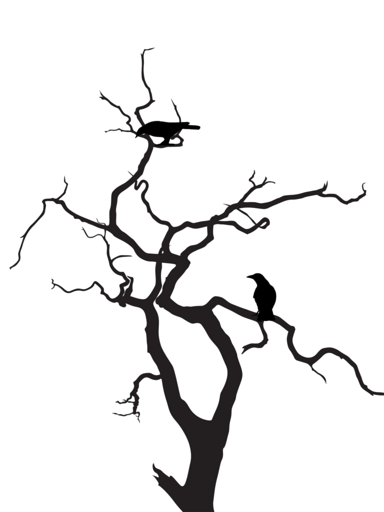768x1024 Tree Wcrows Silhouette By Viktoria Lyn