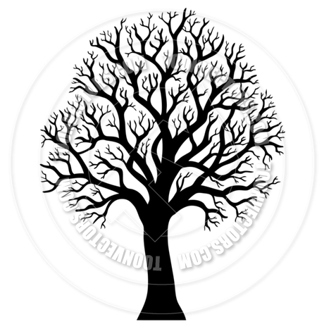 460x460 Cartoon Silhouette Of Tree Without Leaves By Clairev Toon
