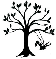 181x190 Tree Swing, Girl [2012284] Scrap Fx, Chipboard Embellishments