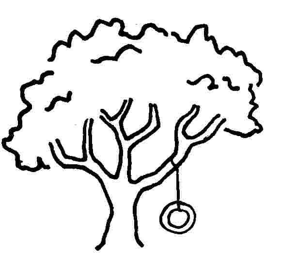 580x537 Tree Swing Clipart Black And White