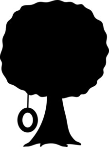 224x300 A Tire Swing Silhouette Clipart Panda