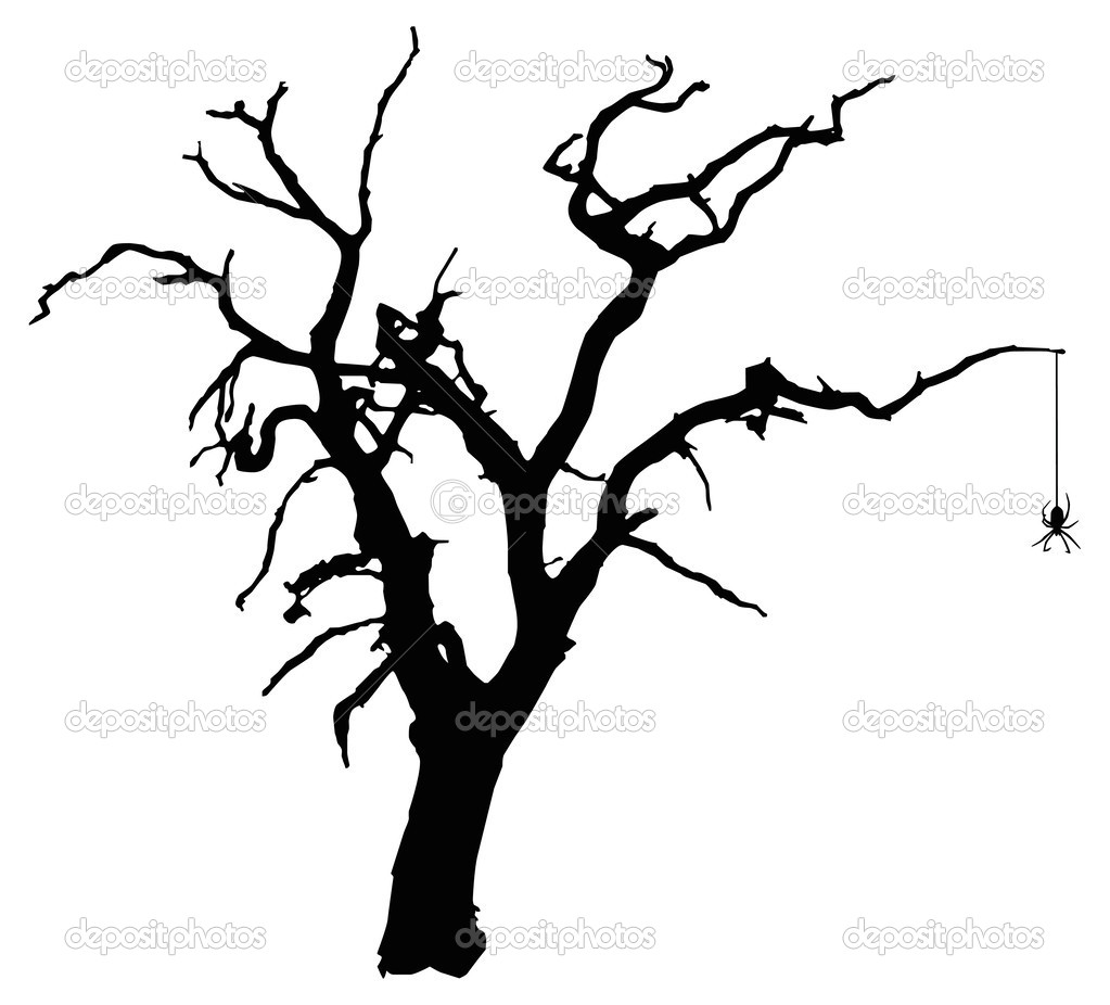 1023x926 Creepy Tree Clipart Outline