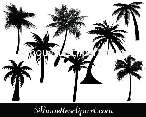 500x400 Palm Tree Silhouette Vector Perfect For Tropical Themed Graphic
