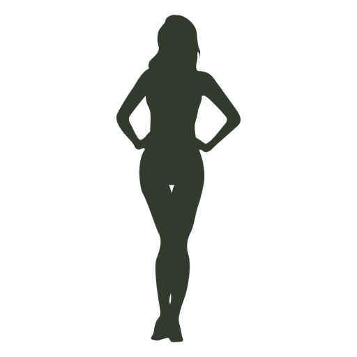 512x512 Woman Standing Pose Silhouette Triangle