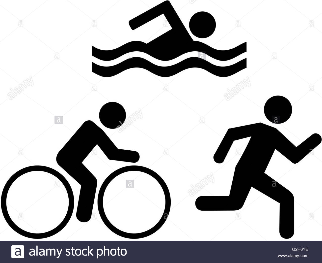 1300x1060 Triathlon Icons Stock Photo 104870178