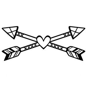300x300 Silhouette Design Store Tribal Love Arrows Sophie Gallo Design