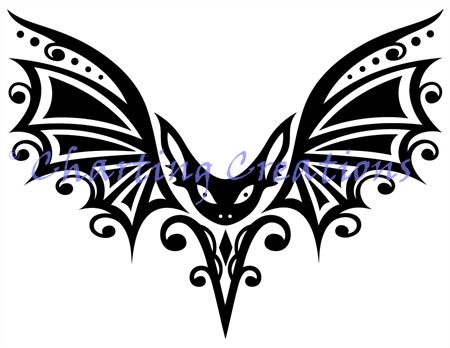 450x348 Tribal Bat Silhouette (Charting Creations) Finishes