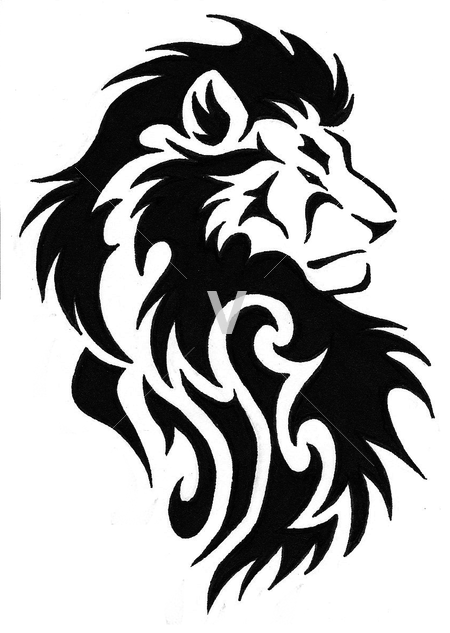 450x633 15 Tribal Lion Vector Art Images