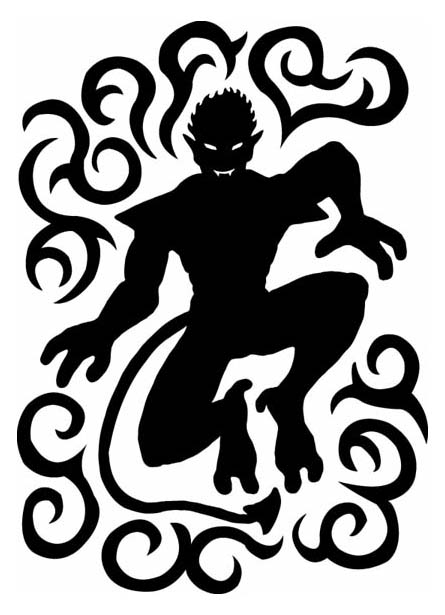 445x615 Tribal Silhouette Nightcrawler By Andydiehl