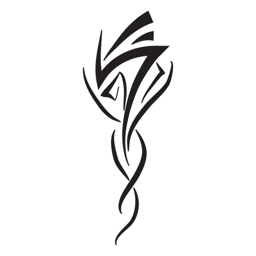 512x512 Tribal Pinstripes Design Silhouette