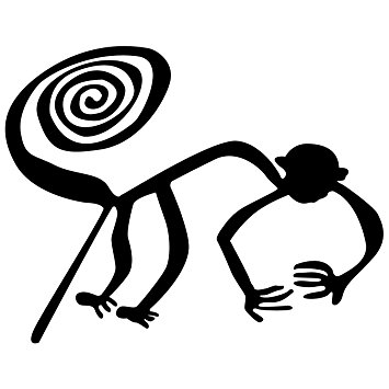 355x355 Nazca Lines Monkey Wall Decal Sticker 1