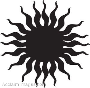 300x294 Clip Art Picture Of A Tribal Sun Silhouette