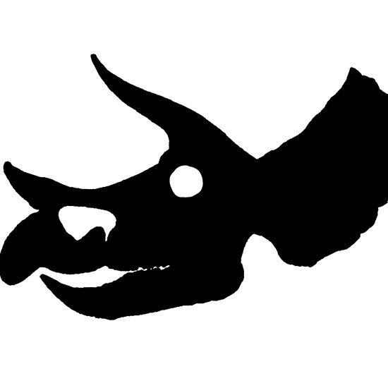 550x550 Triceratops Skull Black Silhouettes