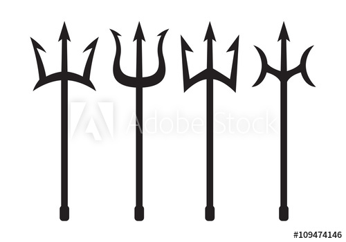 500x350 Set Of Trident Silhouette