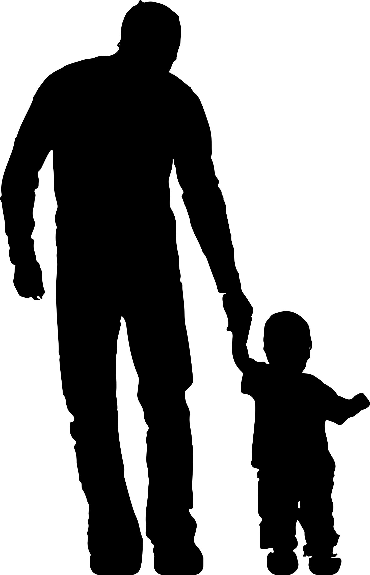 1466x2274 Father And Toddler Silhouette Icons Png