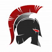 170x170 Spartan Trojan Silhouette Mascot Stabbing With Sword And Shield