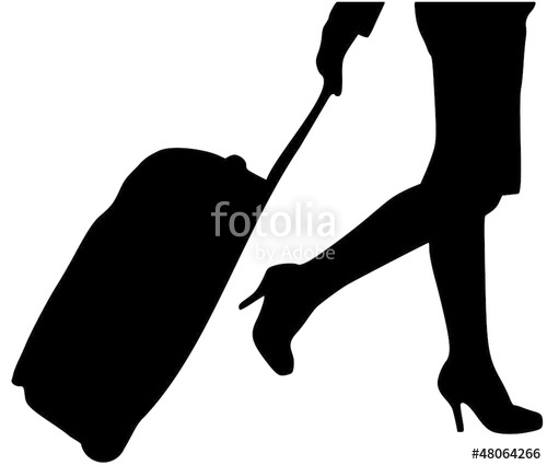 500x425 Donna Con Trolley Immagini E Vettoriali Royalty Free Su Fotolia