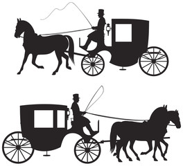 264x240 Drawn Trolley Silhouette Horse Many Interesting Cliparts