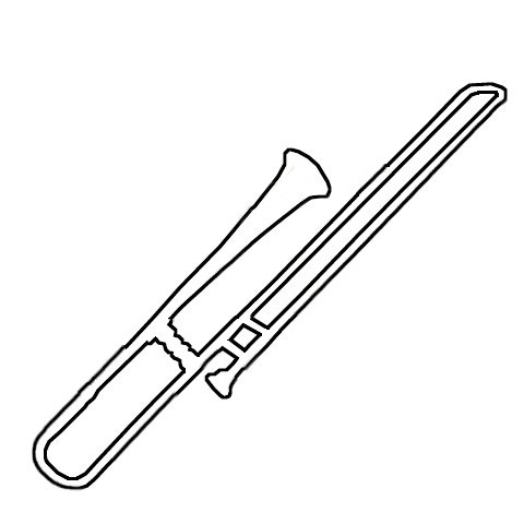 480x480 Trombone Drawing