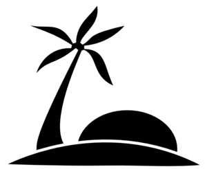 300x246 Island Clipart Silhouette