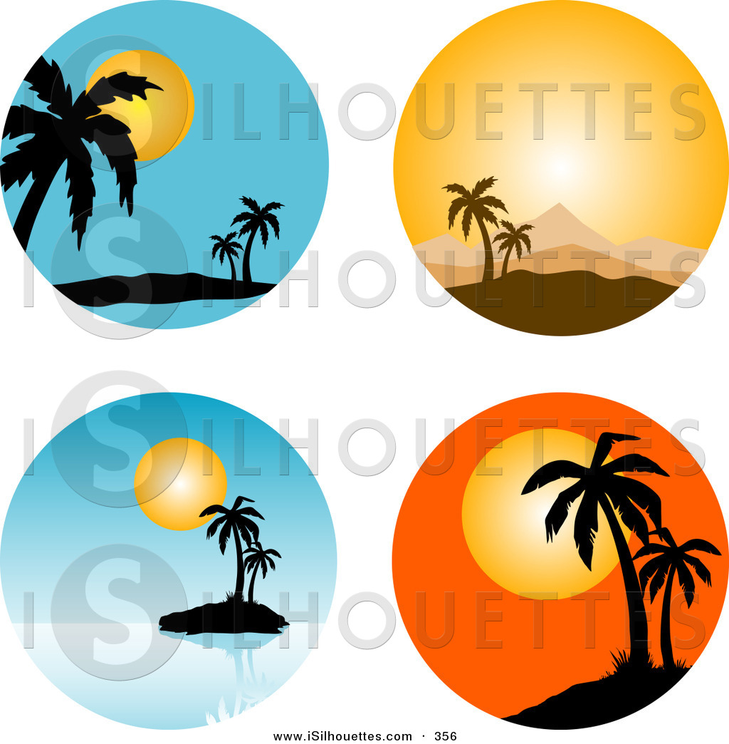 1024x1044 Royalty Free Tropical Island Stock Silhouette Designs