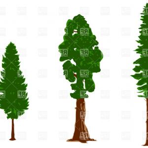 300x300 Tropical Island With Palm Tree Silhouette Vector Clipart