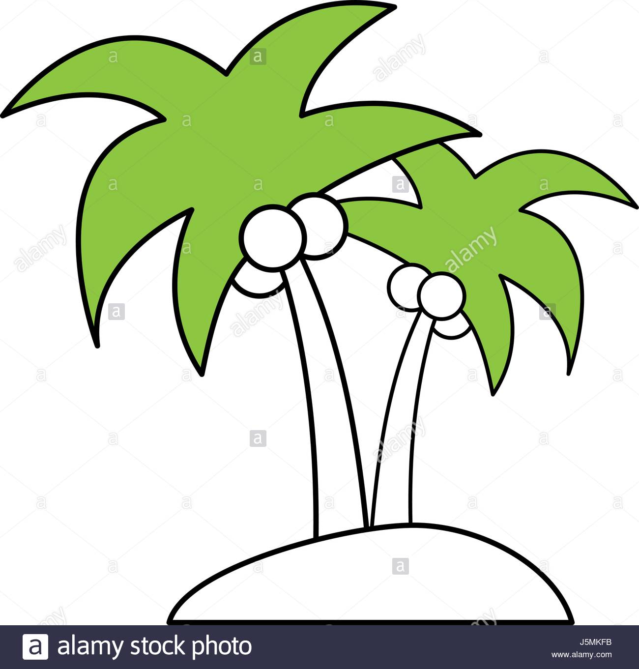 1300x1361 Color Silhouette Image Island Tropical Palm Trees With Coconuts