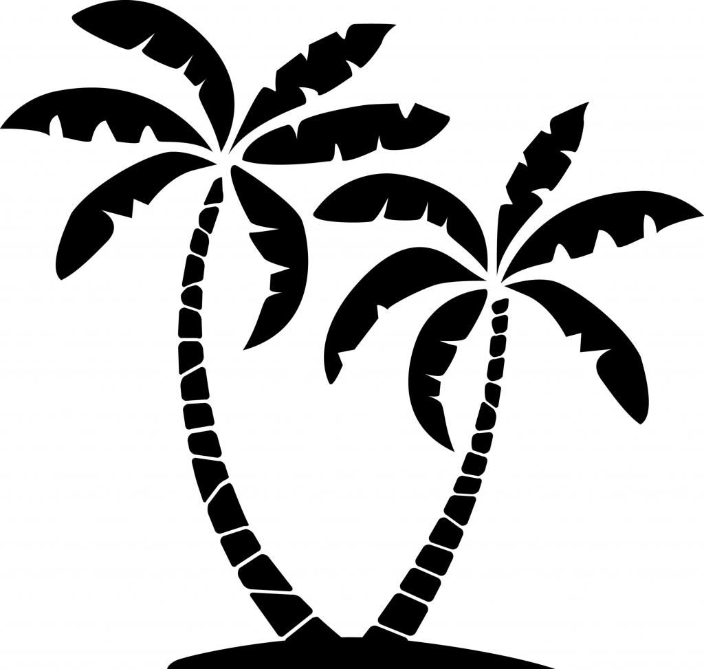1024x973 Palm Tree Stencils Tropical Birthday Cake Ideas