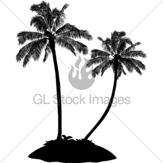 325x325 Palm Trees Island Silhouette Gl Stock Images