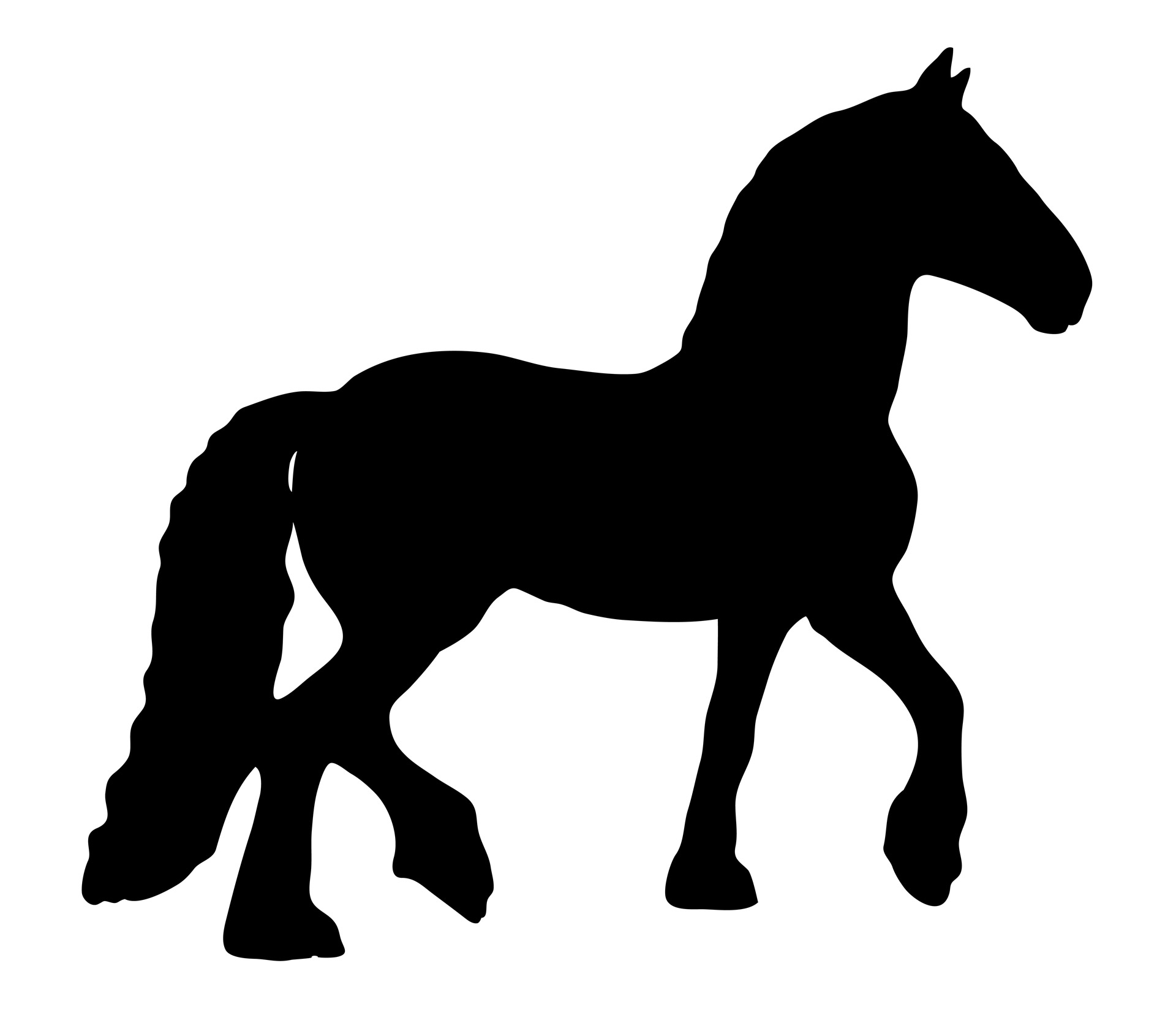 Trotting Horse Silhouette