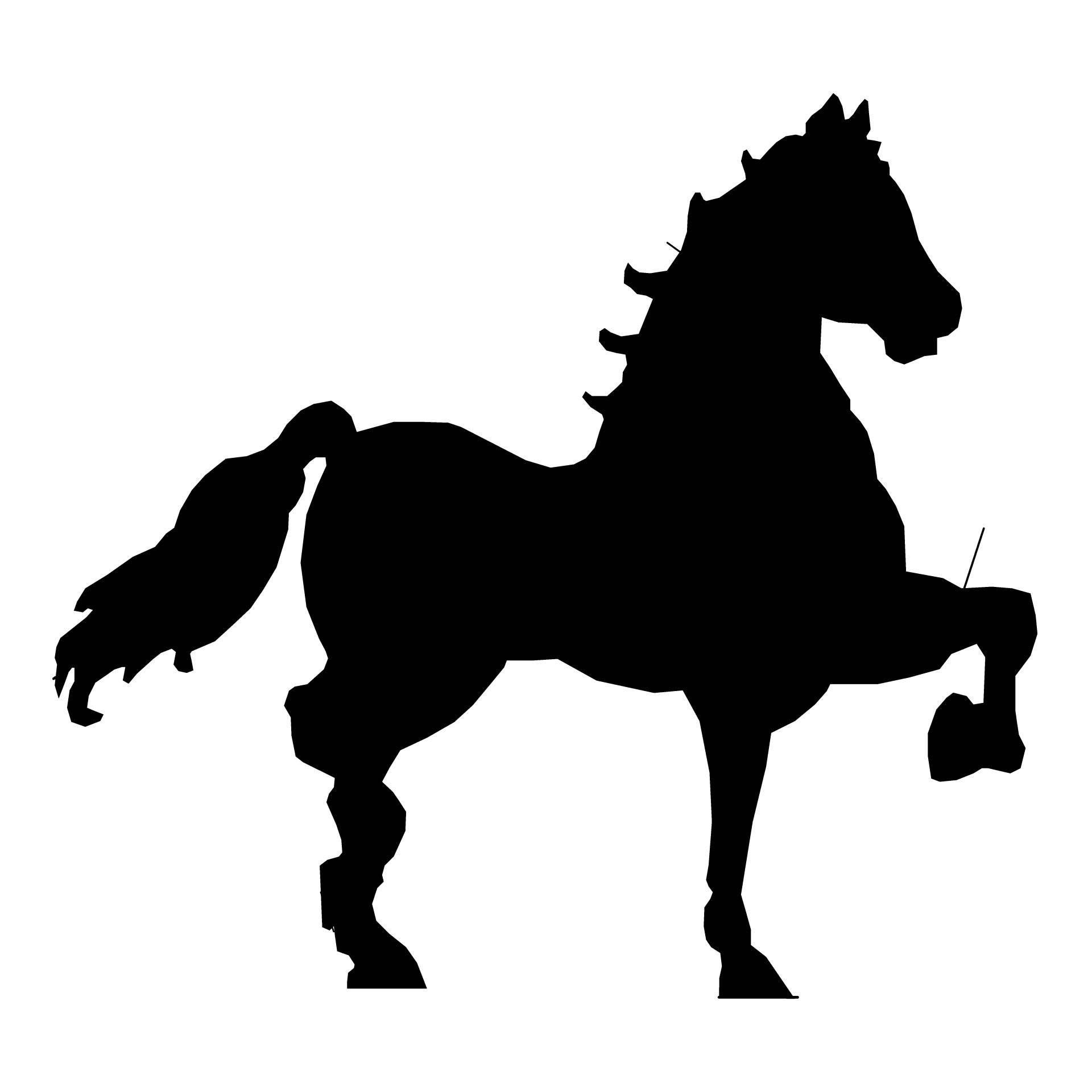 1920x1920 Silhouette Horse Ii Free Stock Photo