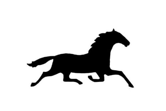 570x380 Trotting Pacing Standardbred Horse Equine Window Decal On