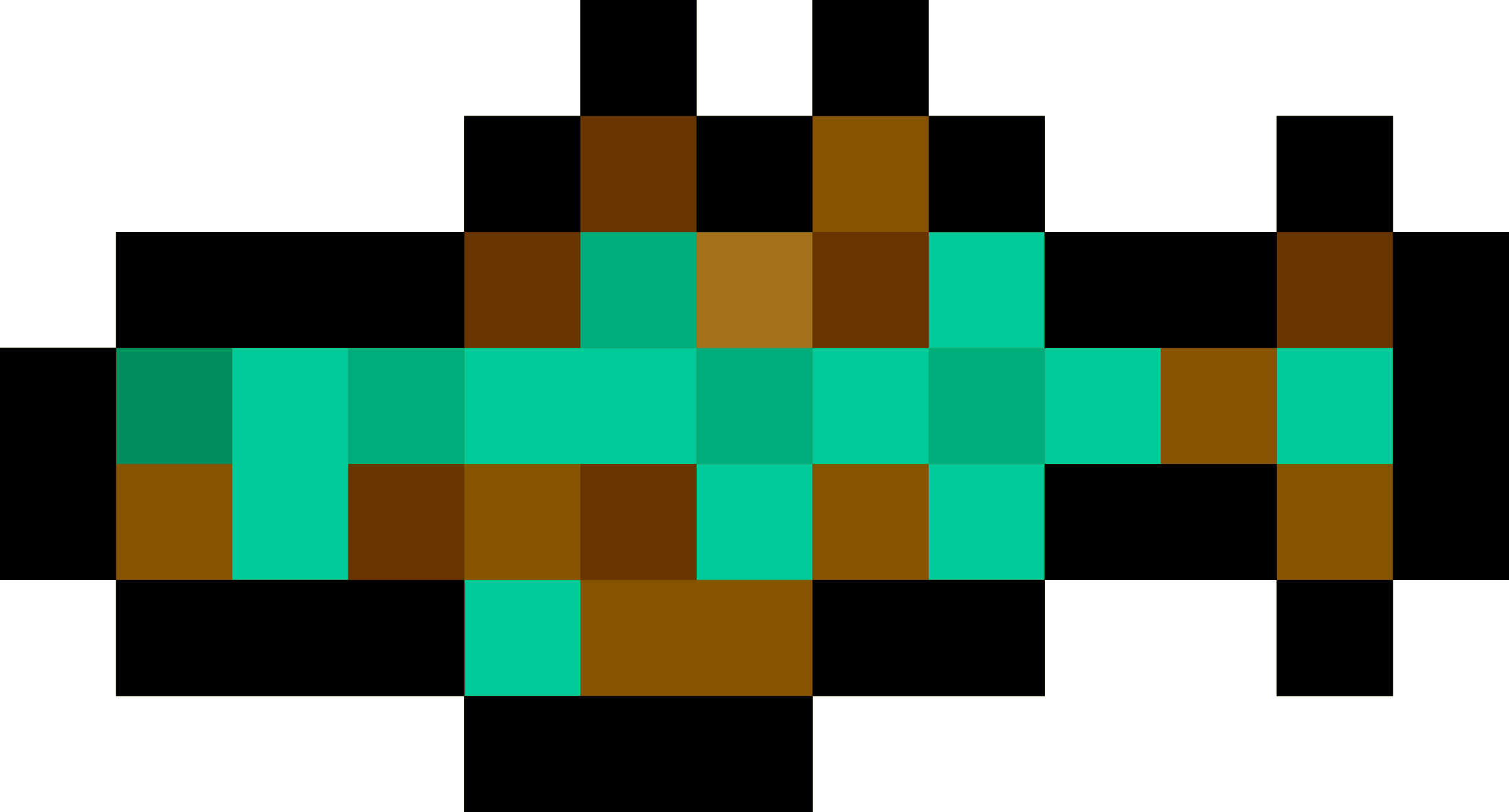 2400x1292 Pixel Trout Fish Icons Png