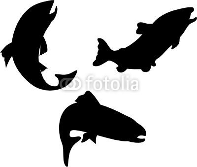 400x339 Trout Silhouette Silhouette Trout, Silhouettes