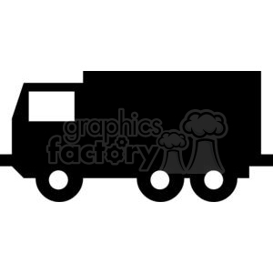 300x300 Royalty Free Uhaul Box Truck Silhouettes 379794 Vector Clip Art