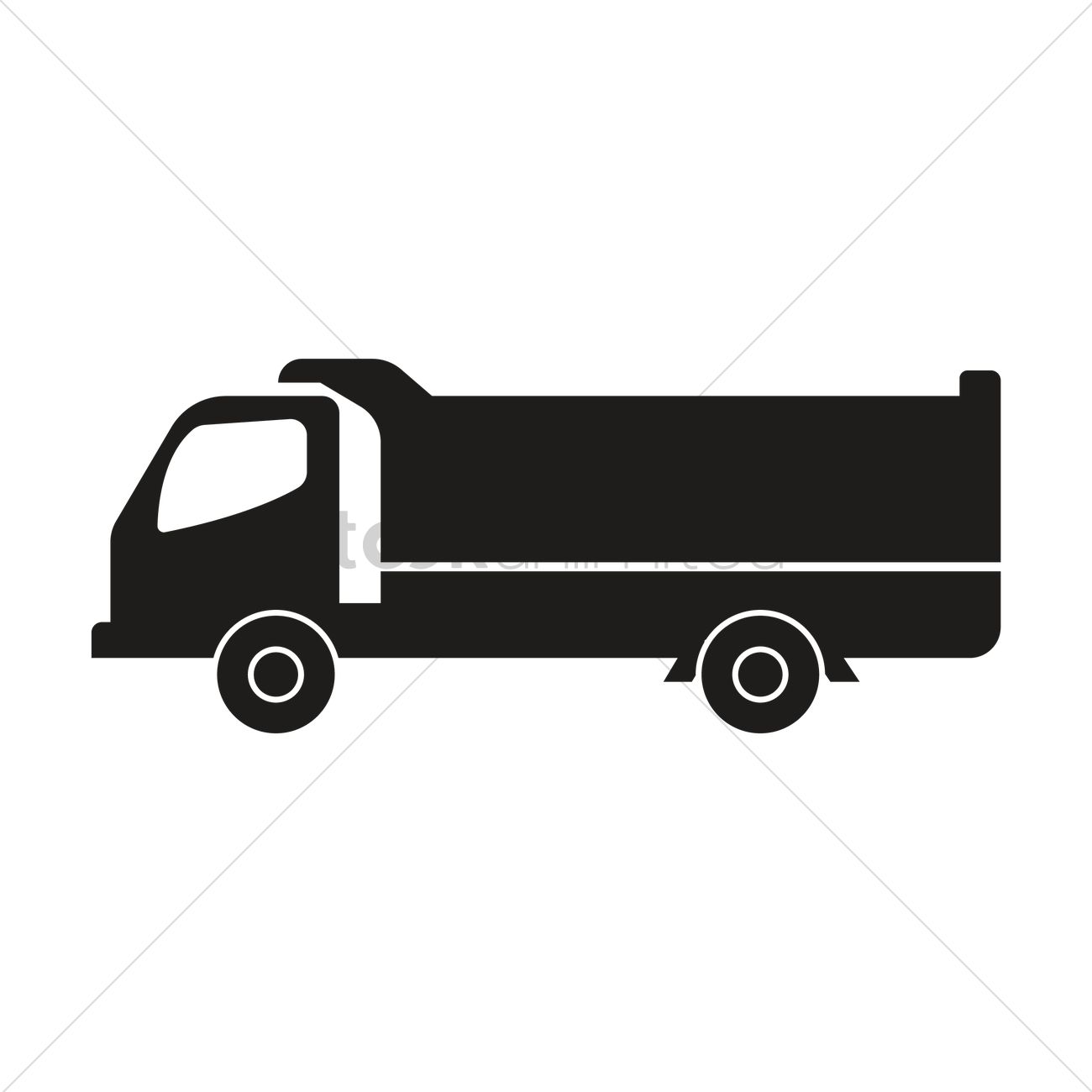 1300x1300 Silhouette Of Truck Vector Image