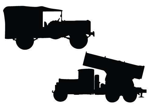 500x350 Simi Truck Silhouette Clipart