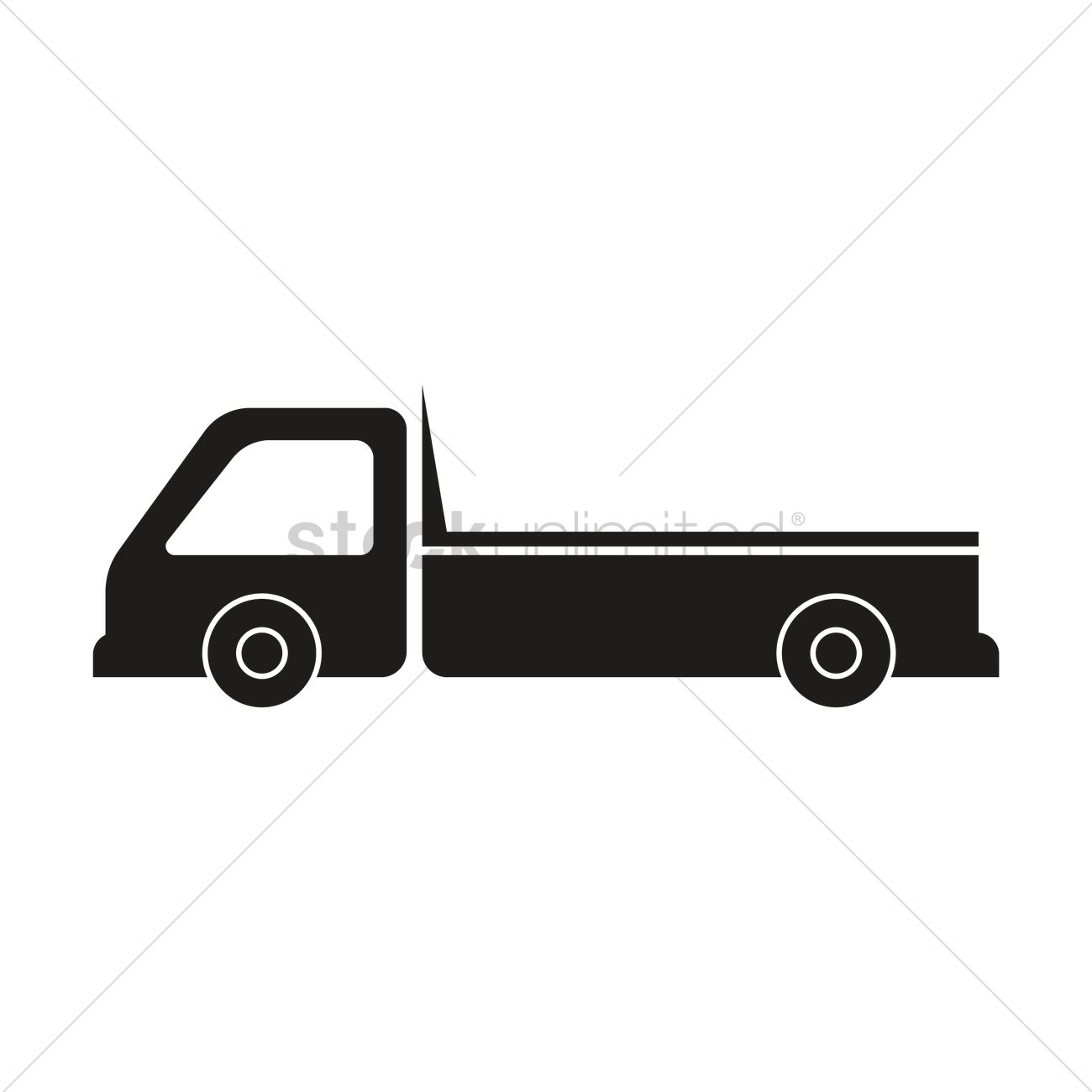 1300x1300 Silhouette Of Truck Vector Image
