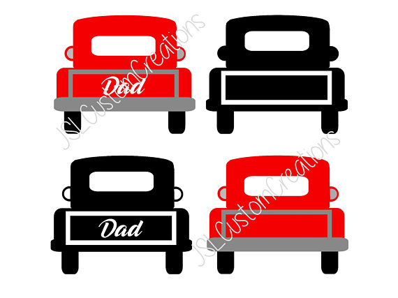 570x427 Dad Vintage Truck Svg, Eps, Dxf, Png Cut File For Silhouette