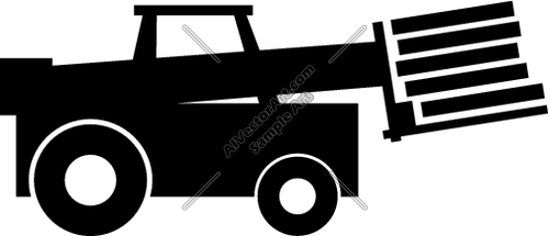 500x215 Forklift Truck With Pallets Silhouette Clipart And Vectorart