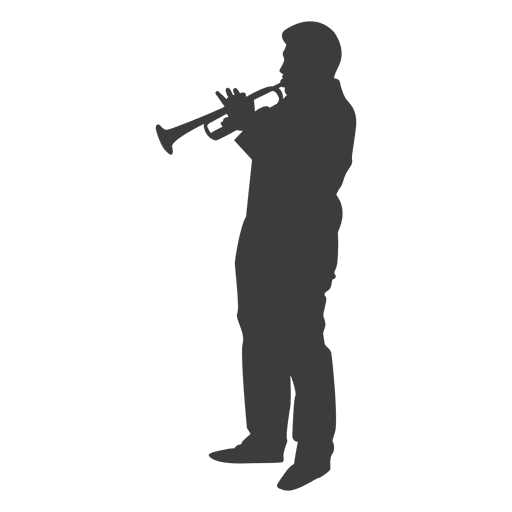 512x512 Trumpet Player Silhouette 2