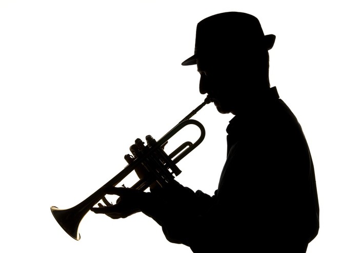 700x493 Trumpetist Playing Silhouette Wall Mural We Live To Change