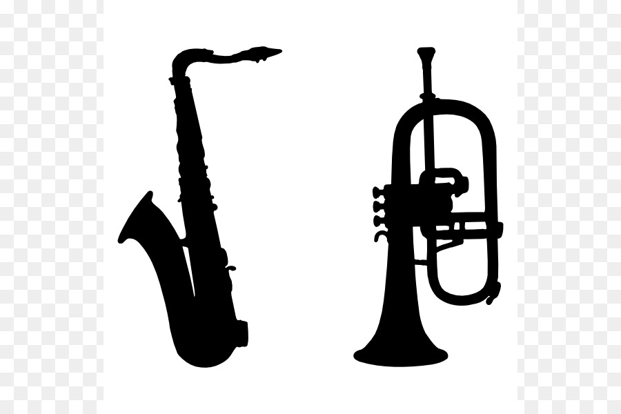900x600 Mellophone Saxophone Silhouette Trumpet Clip Art