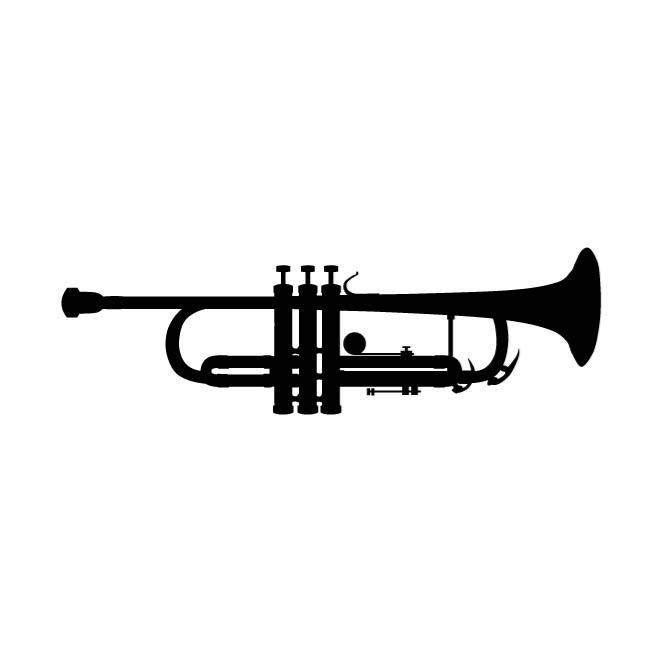 660x660 Trumpet Silhouette Graphics