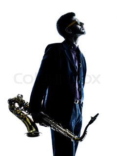 240x320 One Caucasian Man Saxophonist Playing Saxophone Player In Studio