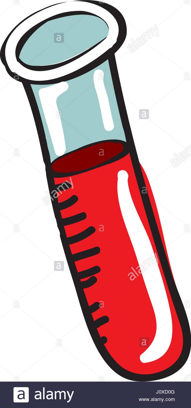 651x1390 Colorful Hand Drawn Silhouette Of Test Tube Stock Vector Art