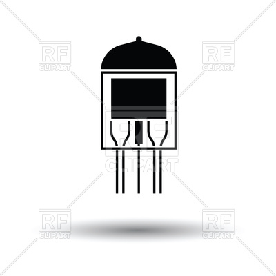 400x400 Electronic Vacuum Tube Icon Royalty Free Vector Clip Art Image