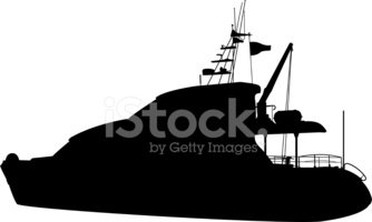 334x200 Luxury Yacht Silhouette Stock Vectors